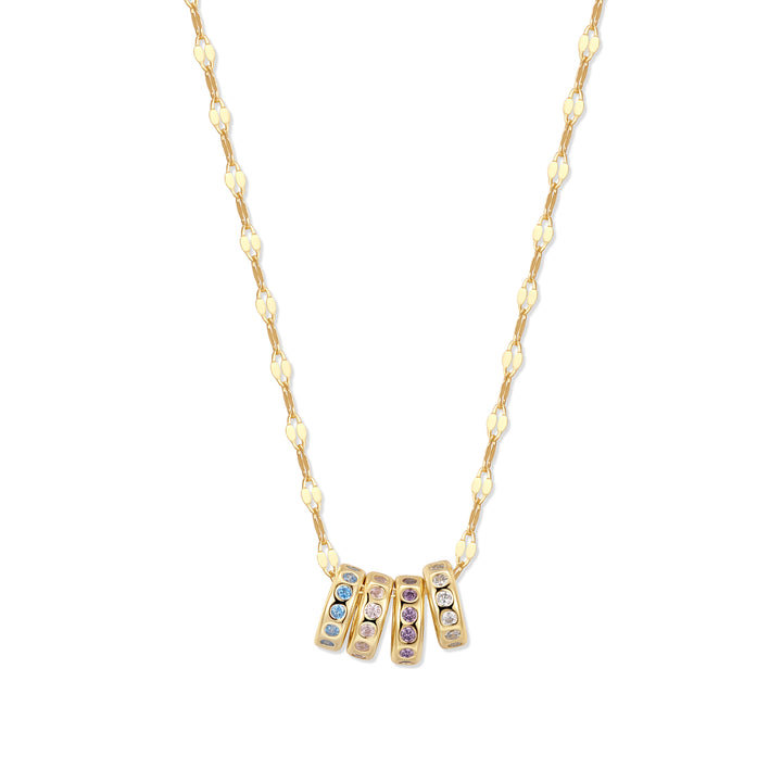 Custom Stackable Petite Birthstone Charm Necklace