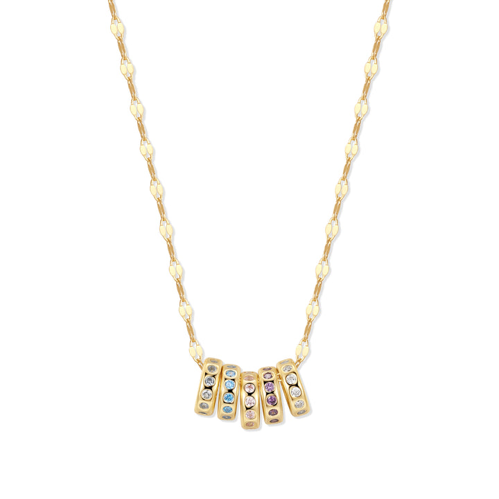 Custom Stackable Petite Birthstone Charm Necklace