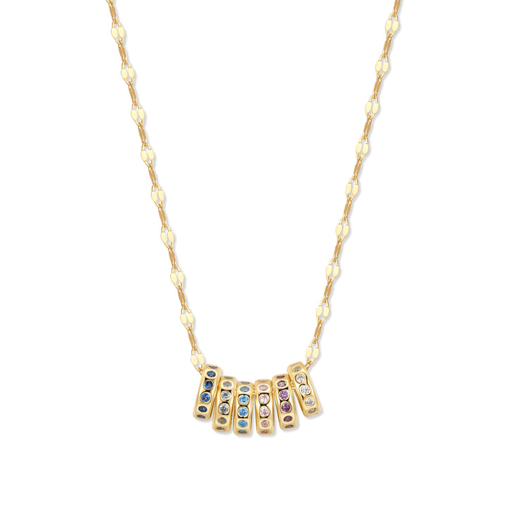 Custom Stackable Petite Birthstone Charm Necklace