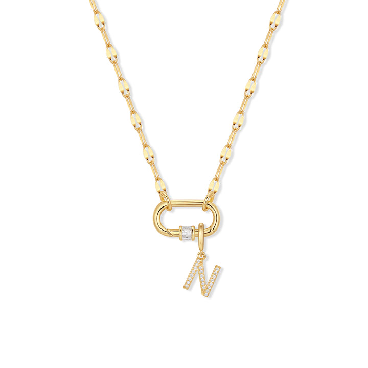Build Your Own Custom Carabiner Birthstone Charm Necklace