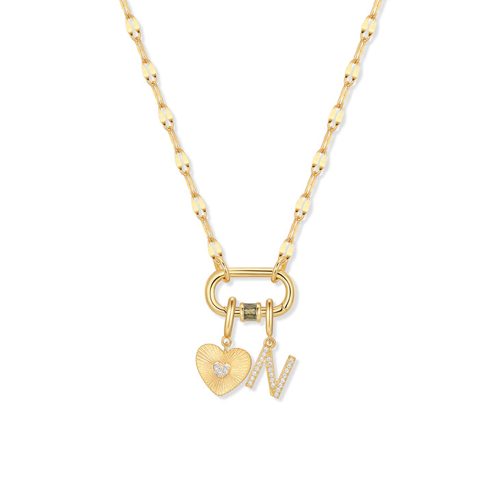 Build Your Own Custom Carabiner Birthstone Charm Necklace