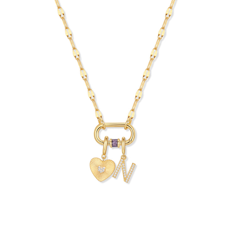 Build Your Own Custom Carabiner Birthstone Charm Necklace