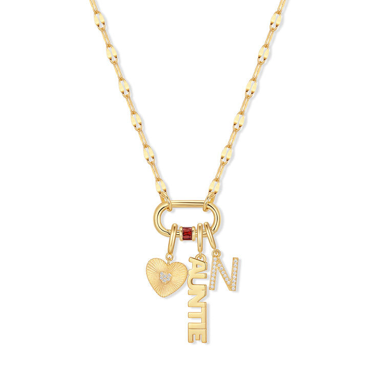 Build Your Own Custom Carabiner Birthstone Charm Necklace