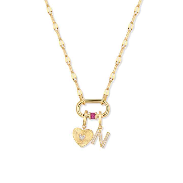 Build Your Own Custom Carabiner Birthstone Charm Necklace