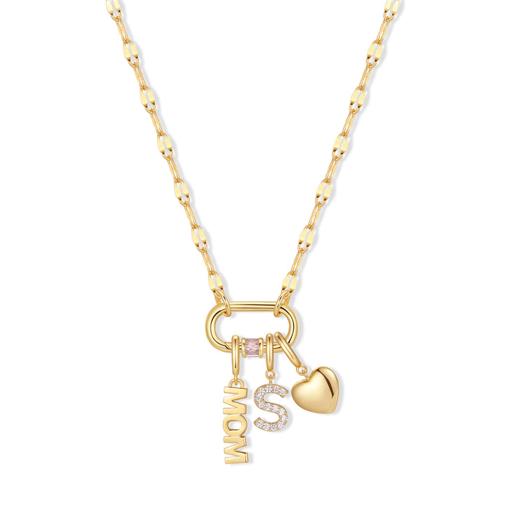 Build Your Own Custom Carabiner Birthstone Charm Necklace