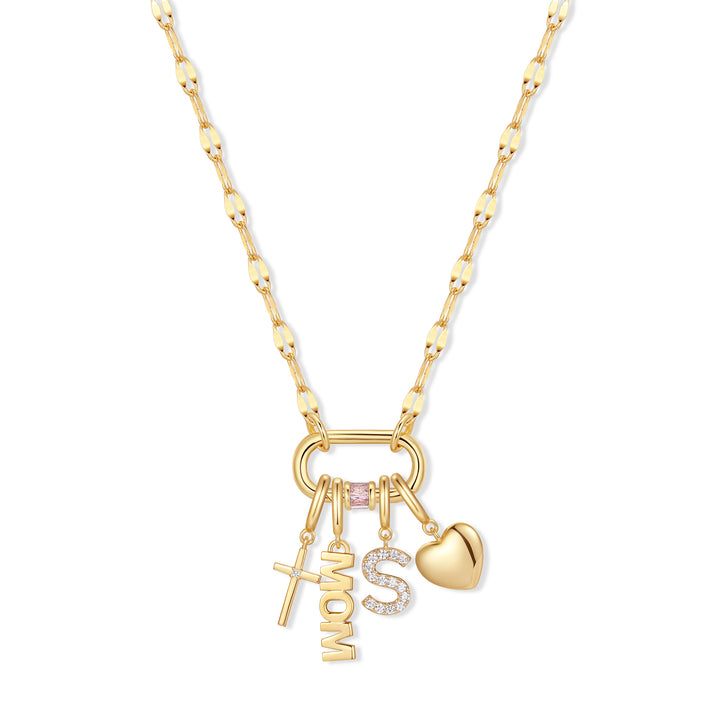 Build Your Own Custom Carabiner Birthstone Charm Necklace
