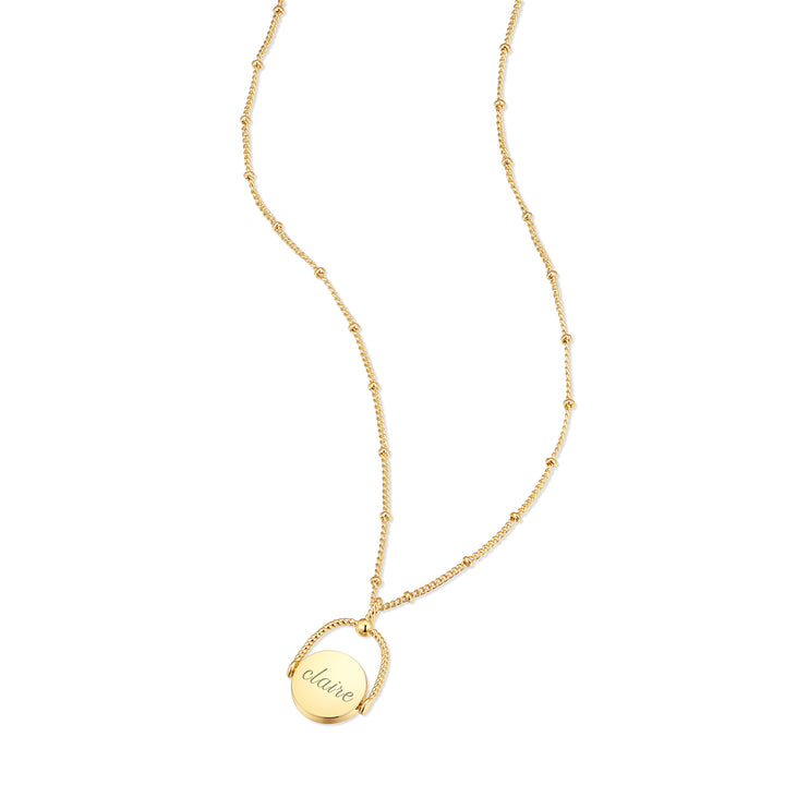 Custom Birthstone Spinner Name Necklace