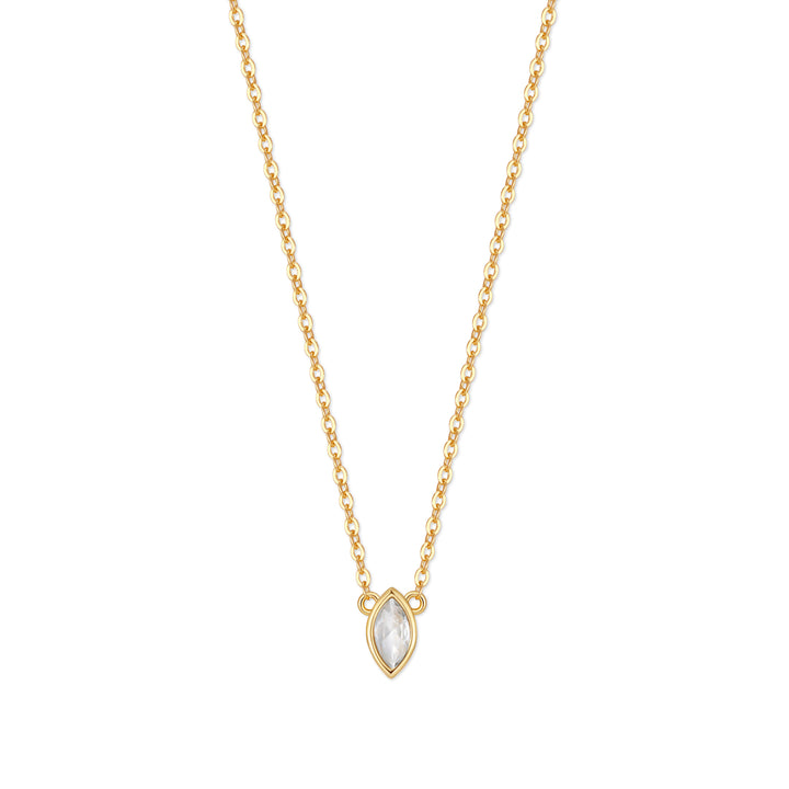 Custom Marquise Birthstone Necklace