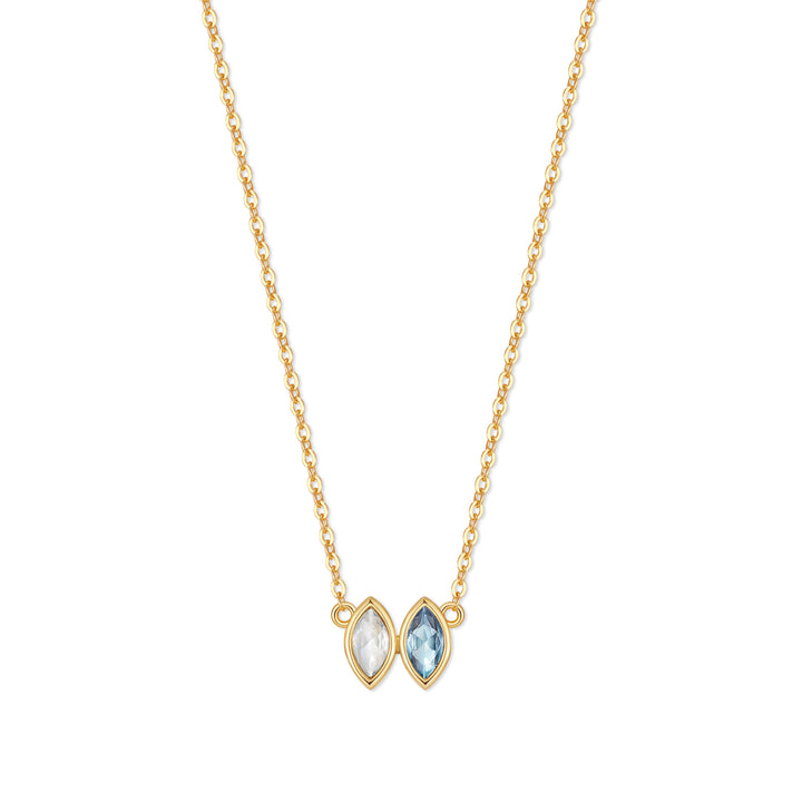 Custom Marquise Birthstone Necklace