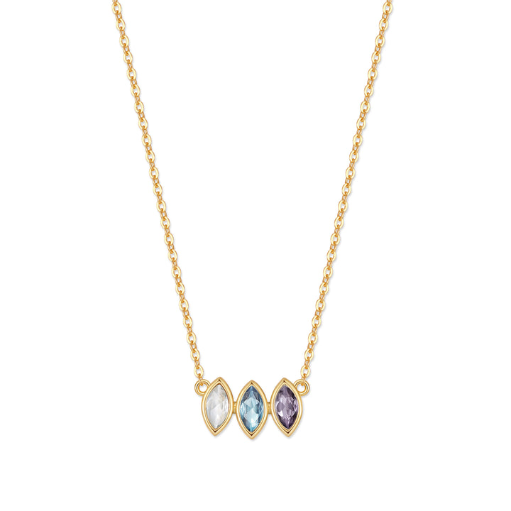 Custom Marquise Birthstone Necklace