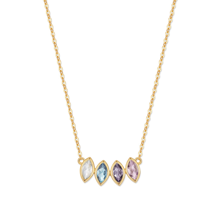 Custom Marquise Birthstone Necklace