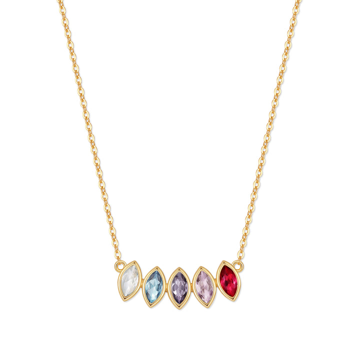 Custom Marquise Birthstone Necklace