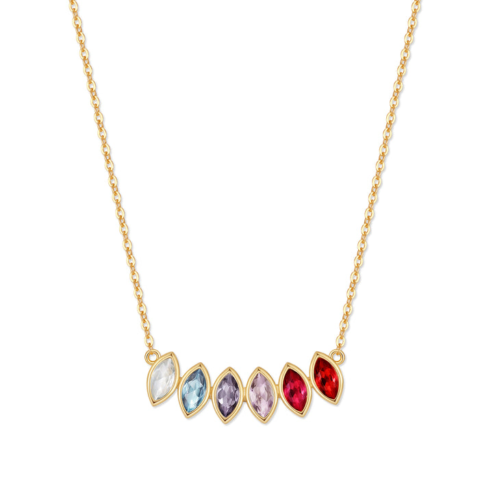 Custom Marquise Birthstone Necklace
