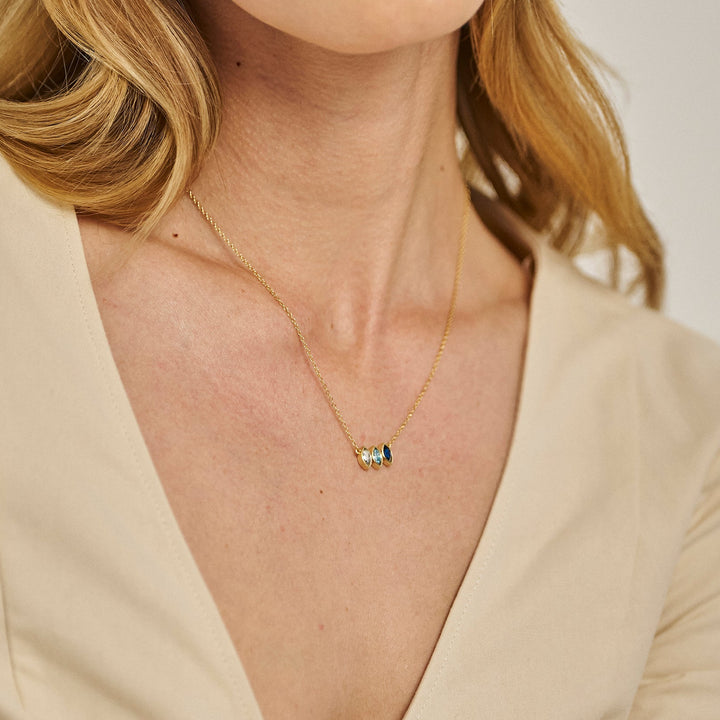 Custom Marquise Birthstone Necklace