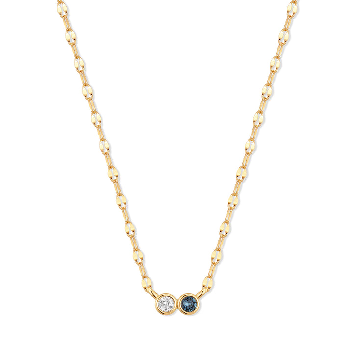 Custom Family Bezel Birthstone Necklace