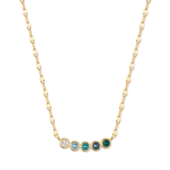 Custom Family Bezel Birthstone Necklace