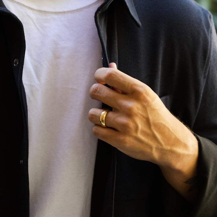 7 mm Gold Comfort Fit Tungsten Band