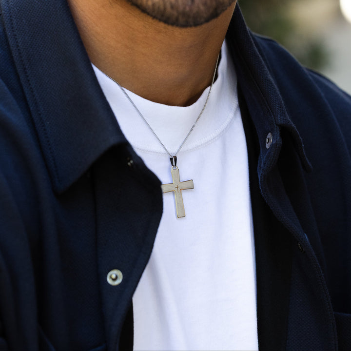 Lords Prayer Cross Pendant