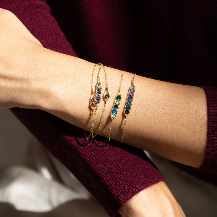 Custom Birthstone Pea in a Pod Bracelet