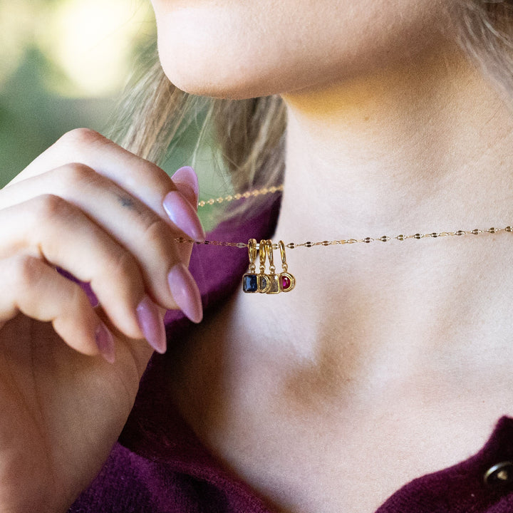 Custom Family Birthstone Stack Necklace