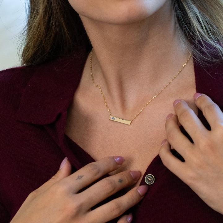 Birthstone Bar Necklace