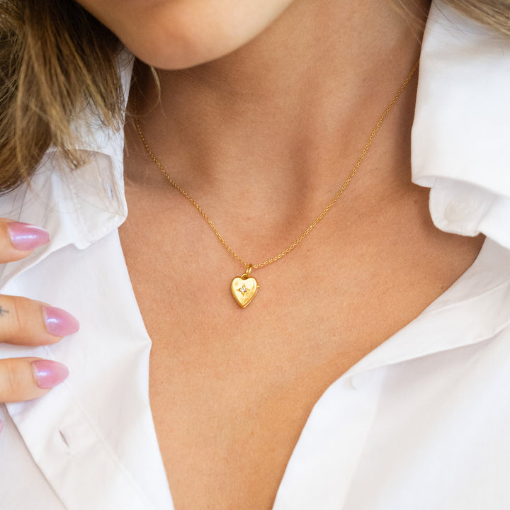 Custom Initial Mini Heart Locket