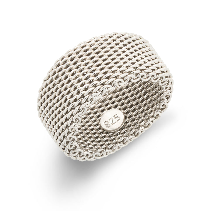 Sterling Silver Mesh Ring