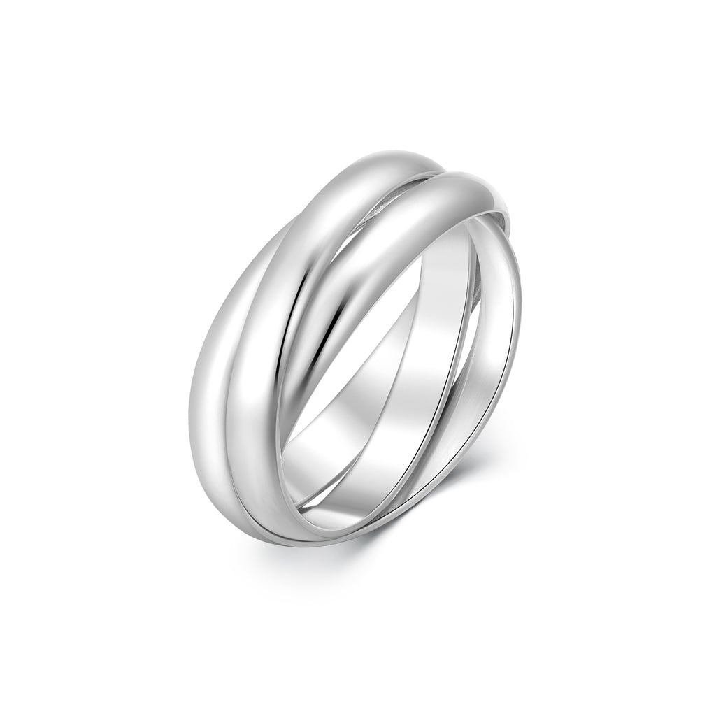Sterling Silver Triple Roll Russian Wedding Ring – Mill Rock East