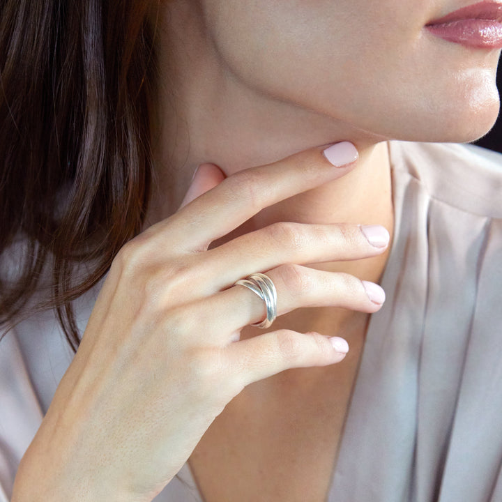 Sterling Silver Triple Roll Russian Wedding Ring – Mill Rock East