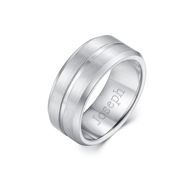 Men's Wide Groove Tungsten Wedding Band – Mill Rock East