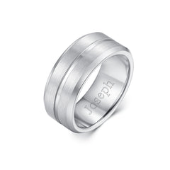Men's Wide Groove Tungsten Wedding Band – Mill Rock East