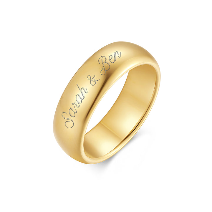 7 mm Gold Comfort Fit Tungsten Band