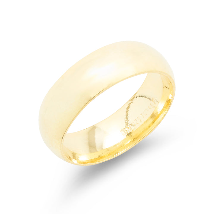 Engraved Couples 6mm Gold Message Ring