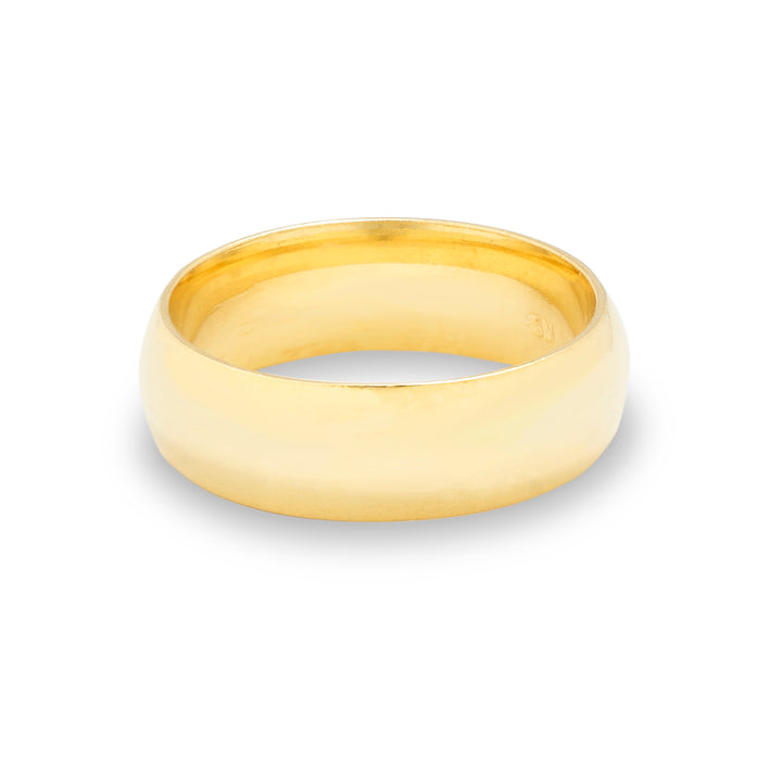 Engraved Couples 6mm Gold Message Ring