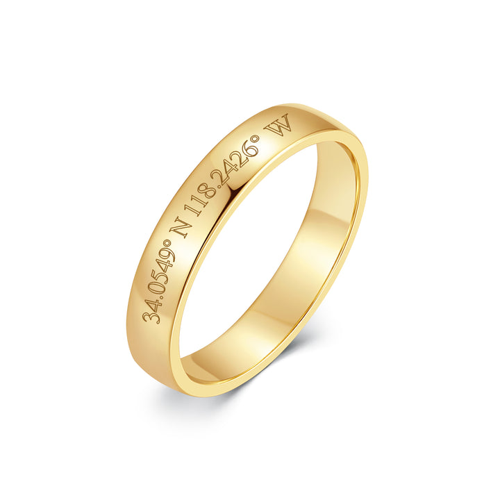 Gold Personalized Coordinate Ring