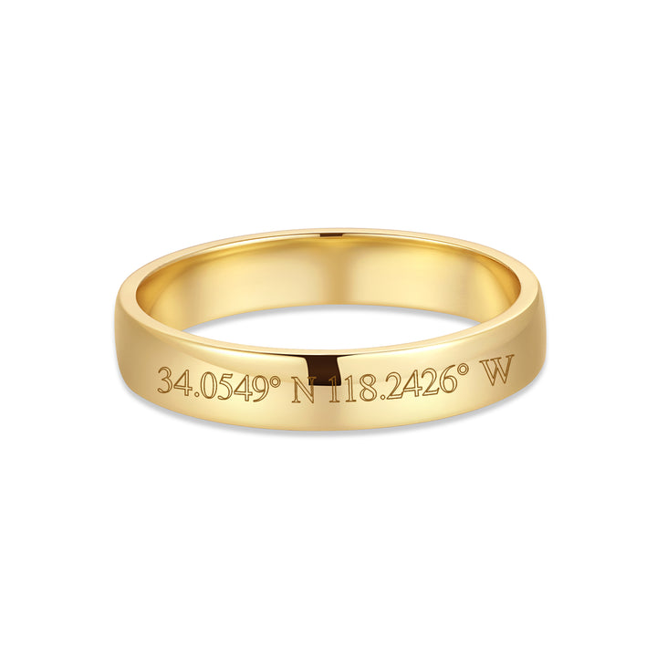Gold Personalized Coordinate Ring