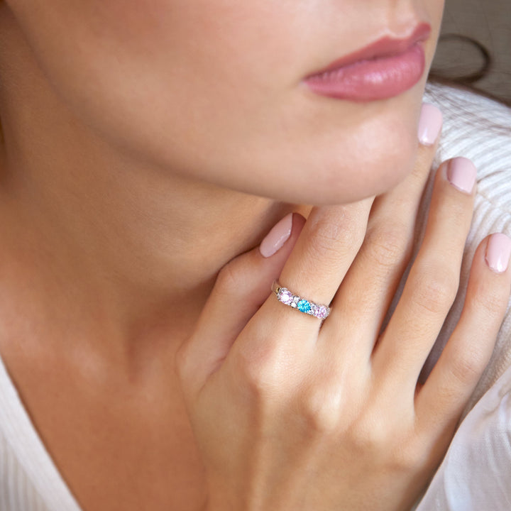 Close to the Heart 3 Stone Birthstone Ring