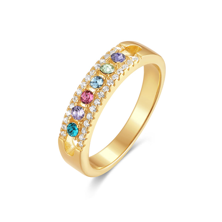 Custom Birthstone CZ Ring