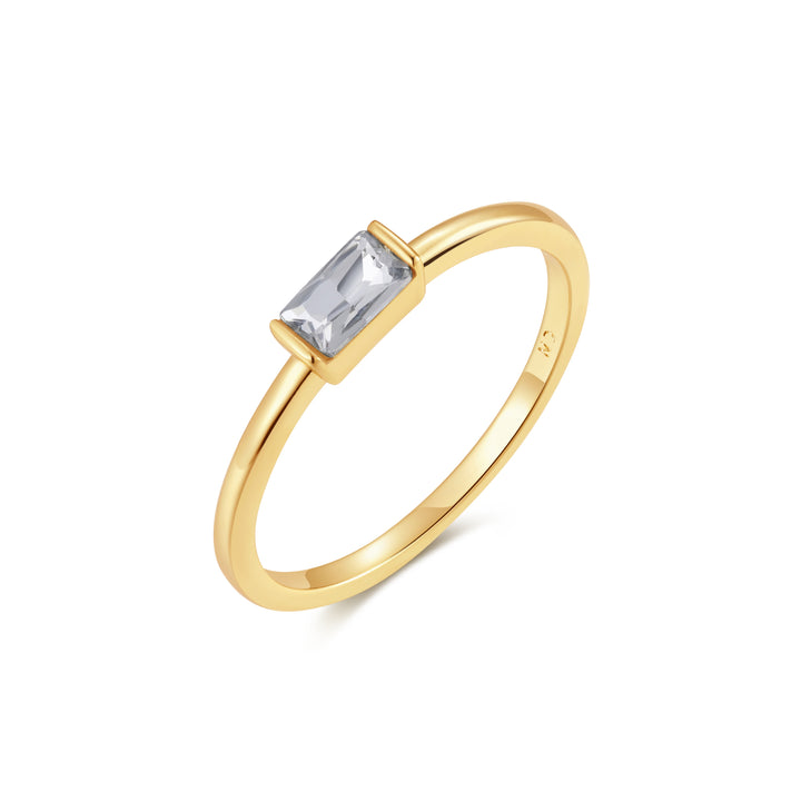 Custom Baguette Birthstone Ring