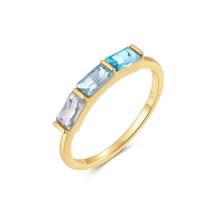 Custom Baguette Birthstone Ring
