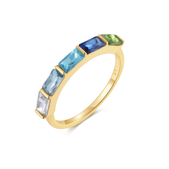 Custom Baguette Birthstone Ring