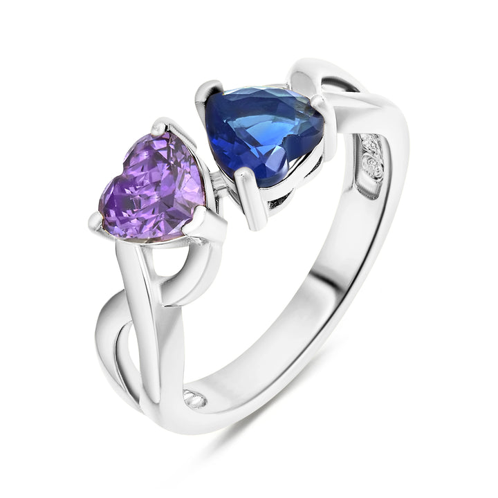 Close to the Heart 2 Hearts Birthstone Infinity Ring