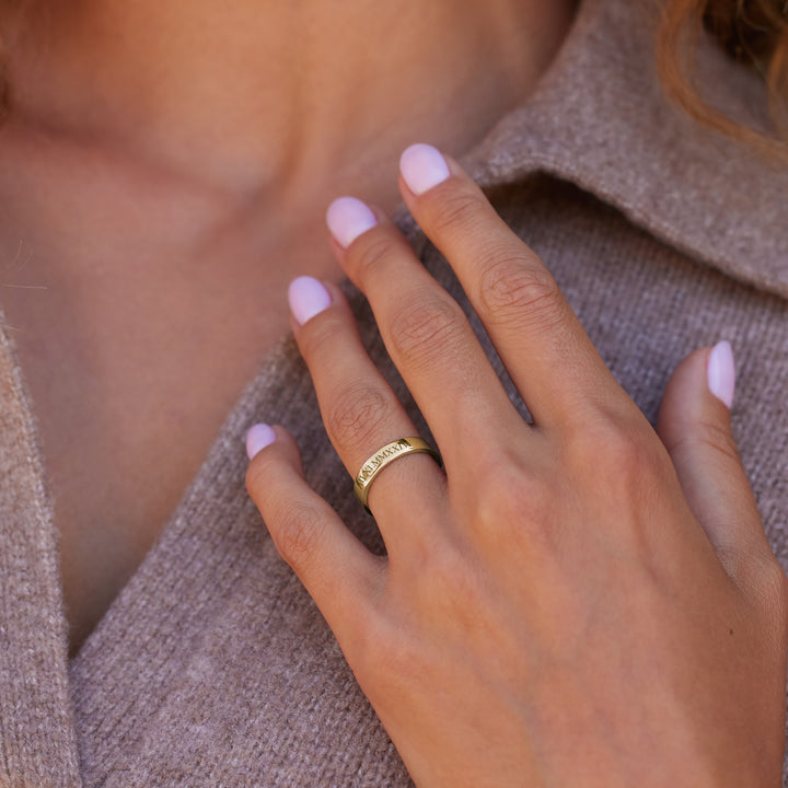 Custom Roman Numeral Ring