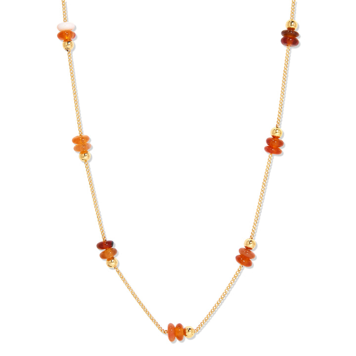 January Gold Beaded Birthstone Necklace