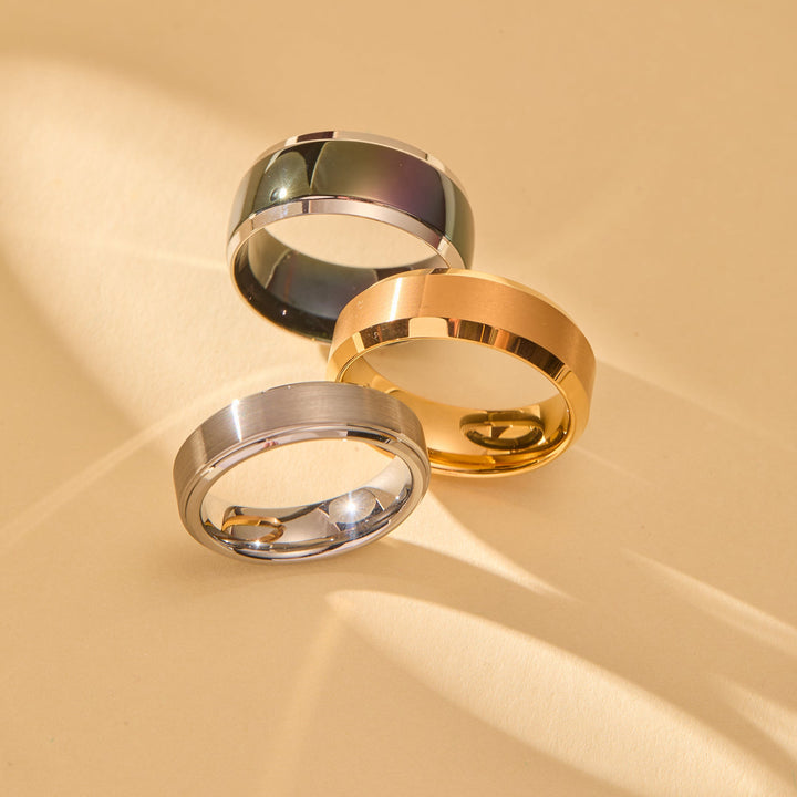 6mm Raised Center Tungsten Ring