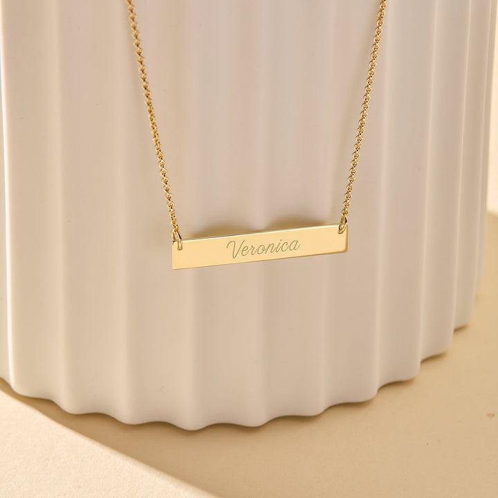 Sterling Silver Petite Name Bar Necklace