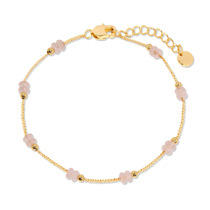 October Gold Beaded Birthstone Bracelet