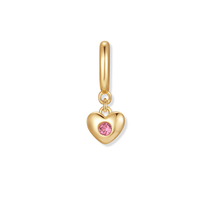 Custom Heart Birthstone Charm