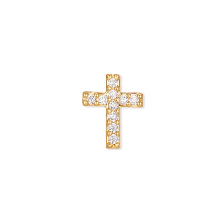 CZ Cross Floating Locket Charm