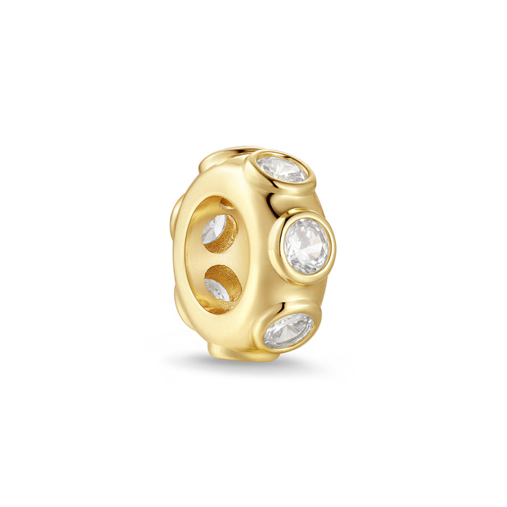 Birthstone Bezel Rondelle Charm